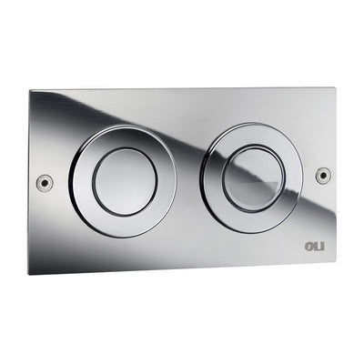 PLACCA DI COMANDO 2 PULSANTI PER CASSETTE PNEU OLI MINI TREND- Cromata- OLIVE- pezzi 1