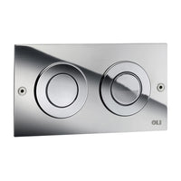 PLACCA DI COMANDO 2 PULSANTI PER CASSETTE PNEU OLI MINI TREND- Cromata- OLIVE- pezzi 1