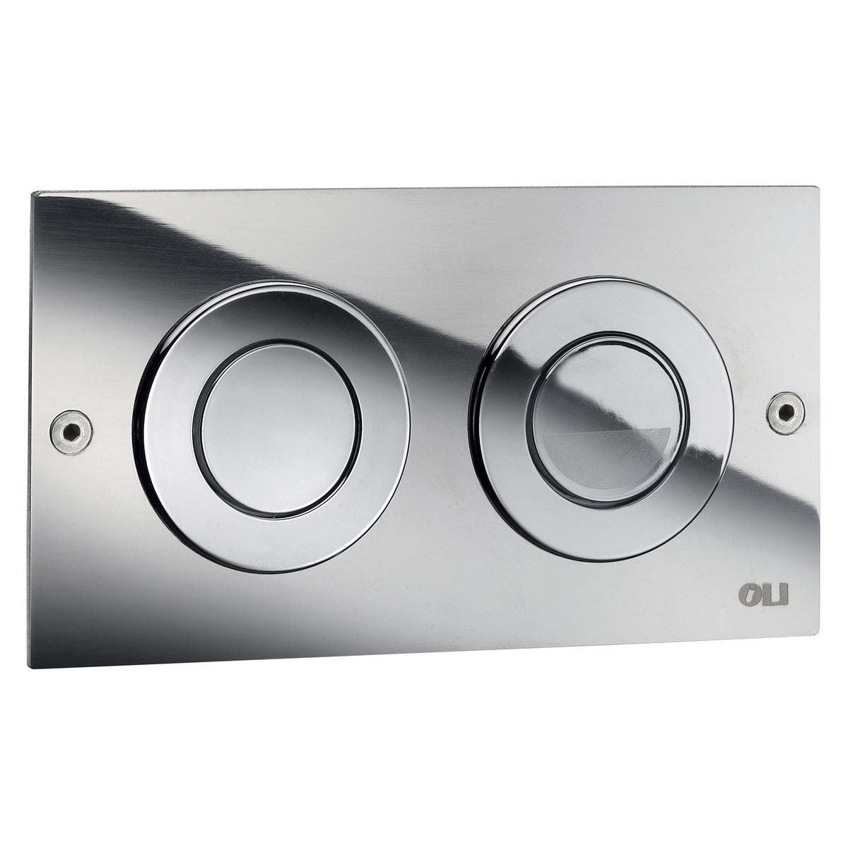 PLACCA DI COMANDO 2 PULSANTI PER CASSETTE PNEU OLI MINI TREND- Cromata- OLIVE- pezzi 1