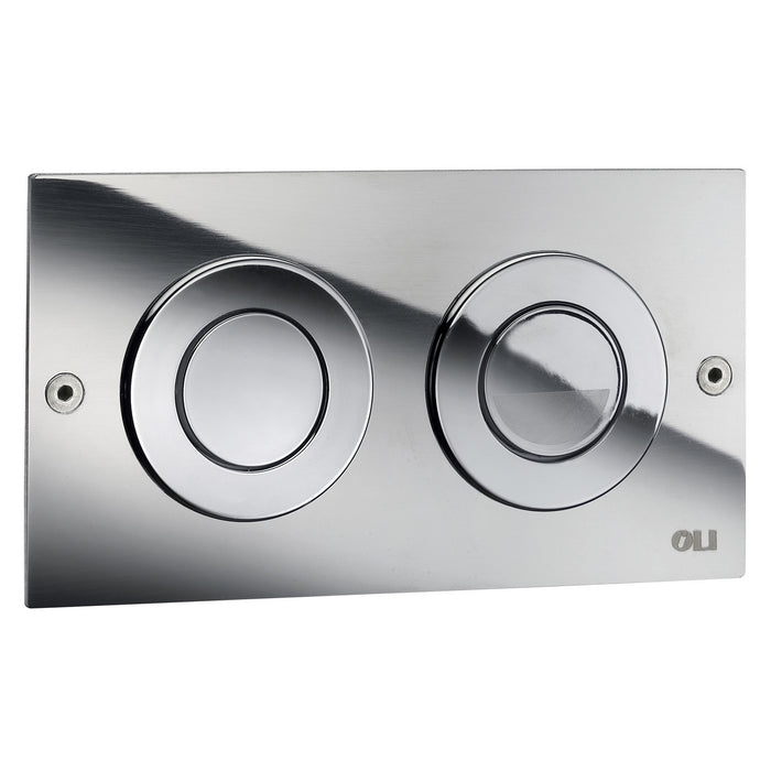 PLACCA DI COMANDO 2 PULSANTI PER CASSETTE PNEU OLI MINI TREND- Cromata- OLIVE- pezzi 1