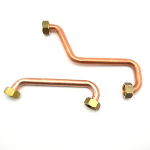 2 PZ TUBI RAME CON CALOTTE PER GALLEGGIANTE- DEBOR- pezzi 1