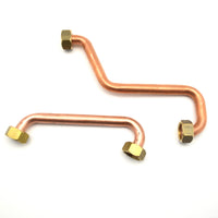 2 PZ TUBI RAME CON CALOTTE PER GALLEGGIANTE- DEBOR- pezzi 1