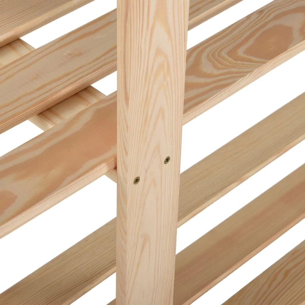 Scaffale portaoggetti a 5 ripiani 170 x 28,5 x 170 cm legno di pino massello 02_0000659