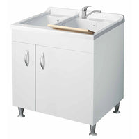 LAVATOIO CON MOBILE IN NOBILITATO E 2 VASCHE- L cm. 75 x P cm. 60- DH- pezzi 1