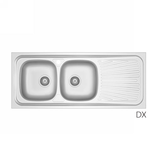 LAVELLO APPOGGIO IN ACCIAIO INOX MOD. LA01 CM 120x50- cm. 120 gocciolatoio dx- DH- pezzi 1