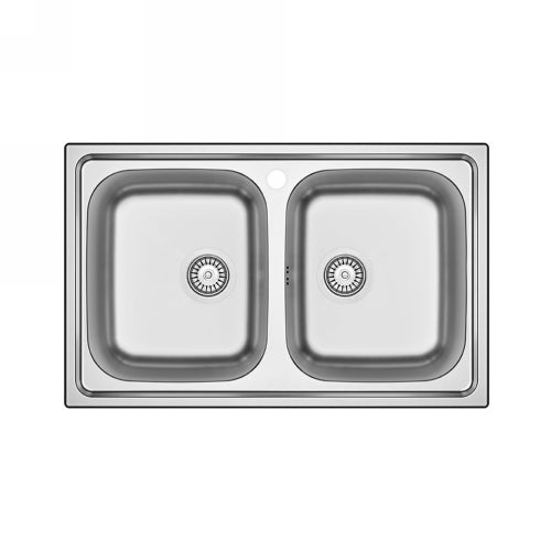 LAVELLO INCASSO IN ACCIAIO INOX MOD. LS05 80x50 CM- cm. 80 x 50- DH- pezzi 1