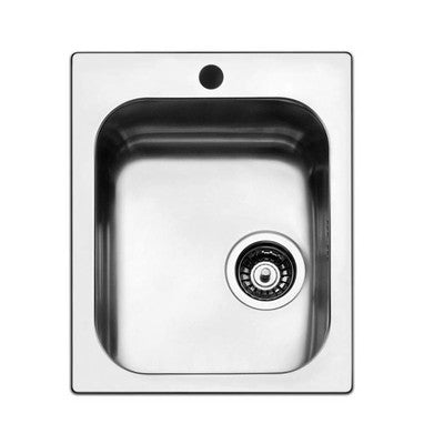 LAVELLO INCASSO IN ACCIAIO SPAZZOLATO 42X50 CM- cm 42 X 50 X 18- APELL- pezzi 1