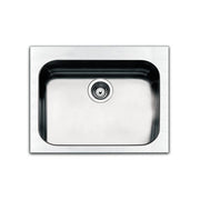 LAVELLO INCASSO IN ACCIAIO SPAZZOLATO  57X51 CM- cm 57 x 51 x 20- APELL- pezzi 1