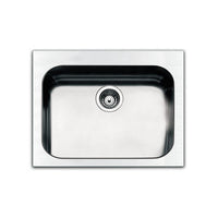 LAVELLO INCASSO IN ACCIAIO SPAZZOLATO  57X51 CM- cm 57 x 51 x 20- APELL- pezzi 1