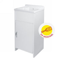 KIT LAVATOIO MINI MOBILE IN PVC E VASCA IN POLIPROPILENE (DA MONTARE)- L cm. 42 x P cm. 35- DH- pezzi 1