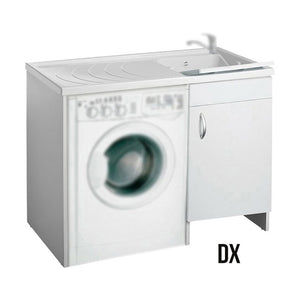 MOBILE IN LEGNO CON LAVATOIO + COPRILAVATRICE MOD. IDEX- 60 x 109 x H.89 cm Vasca a Dx- DH- pezzi 1