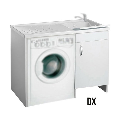 MOBILE IN LEGNO CON LAVATOIO + COPRILAVATRICE MOD. IDEX- 60 x 109 x H.89 cm Vasca a Dx- DH- pezzi 1