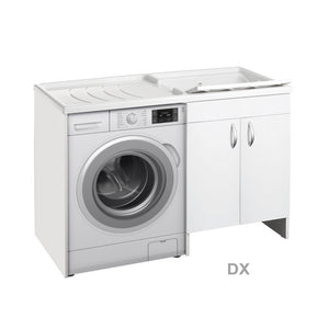MOBILE COPRILAVATRICE CON VASCA- L124xP60xH89 cm Vasca a Sx- DH- pezzi 1