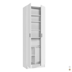 ARMADIO MULTIUSO A PIU' RIPIANI- cm 180x58x37 Bianco- DH- pezzi 1