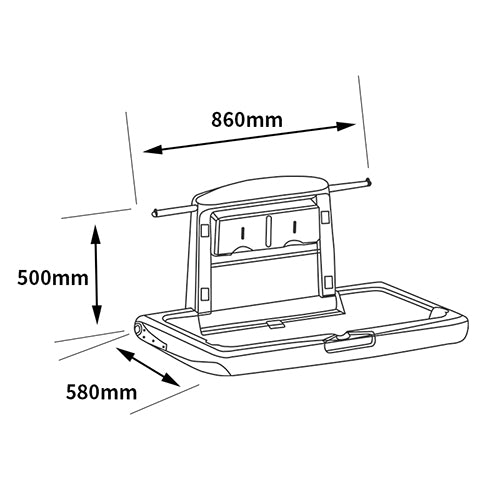 FASCIATOIO ORIZZONTALE PER BAMBINI RICHIUDIBILE HDPE- LxHxP: mm 860x500x580- DH- pezzi 1