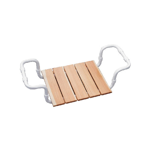 SEDILE PER VASCA REGOLABILE LARICE SENZA SCHIENALE TELAIO BIANCO- Larice / Bianco- DH- pezzi 1