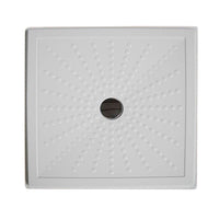 PIATTO DOCCIA PER DISABILI FILO PAVIMENTO IN VETRO RESINA CON PILETTA- 80 x 80- DH- pezzi 1