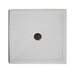 PIATTO DOCCIA PER DISABILI FILO PAVIMENTO IN VETRO RESINA CON PILETTA- 80 x 80- DH- pezzi 1