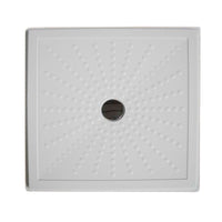 PIATTO DOCCIA PER DISABILI FILO PAVIMENTO IN VETRO RESINA CON PILETTA- 80 x 80- DH- pezzi 1