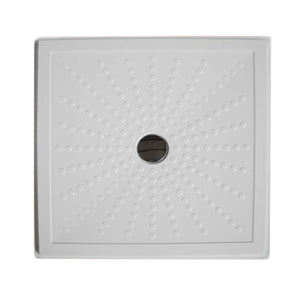 PIATTO DOCCIA PER DISABILI FILO PAVIMENTO IN VETRO RESINA CON PILETTA- 80 x 80- DH- pezzi 1