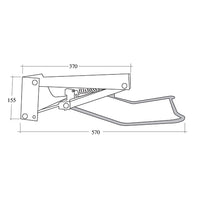 STAFFE MOBILI A GAS- Bianco con supporti cromo- DH- pezzi 1