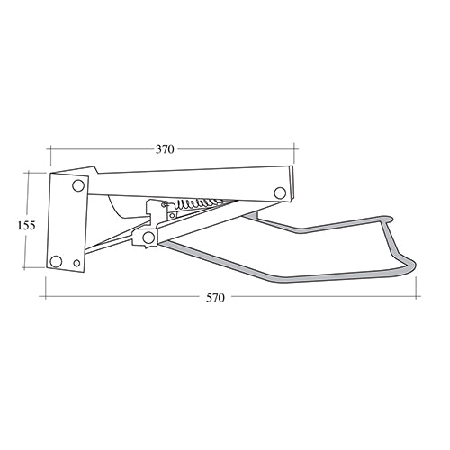 STAFFE MOBILI A GAS- Bianco con supporti cromo- DH- pezzi 1