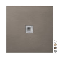 PIATTO DOCCIA MOD. ESTASI QUADRATO- Tortora - cm 80 x 80- LINPH- pezzi 1