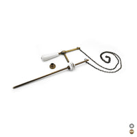 KIT ASTA-CATENELLA PER CASSETTA ALTA ANTICHIZZATA- Bronzo- DH- pezzi 1