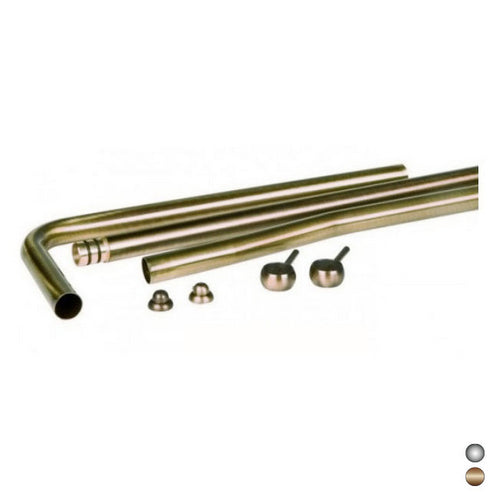 SET 3 TUBI OTTONE PER CASSETTA ALTA ANTICHIZZATA- Bronzo- DH- pezzi 1