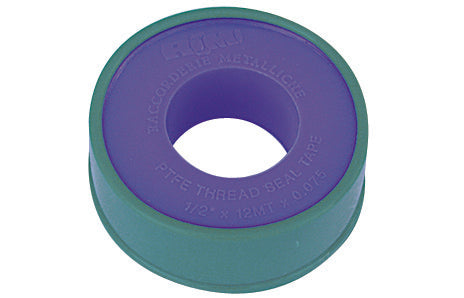 NASTRO TEFLON TIPO BUONO MT. 12- 1/2 -12m x 0.075 Blister- FAIDF- pezzi 1