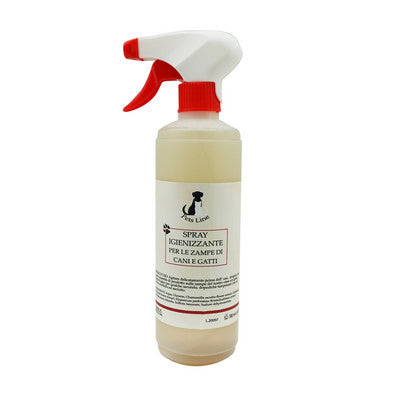 SPRAY IGIENIZZANTE PER LE ZAMPE DI CANI E GATTI- 500 ml- senza- pezzi 1