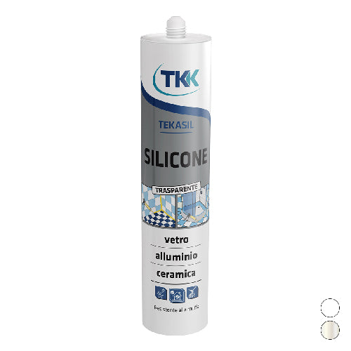 SILICONE ACETICO UNIVERSALE- 280 ml - Trasparente- TKK- pezzi 1