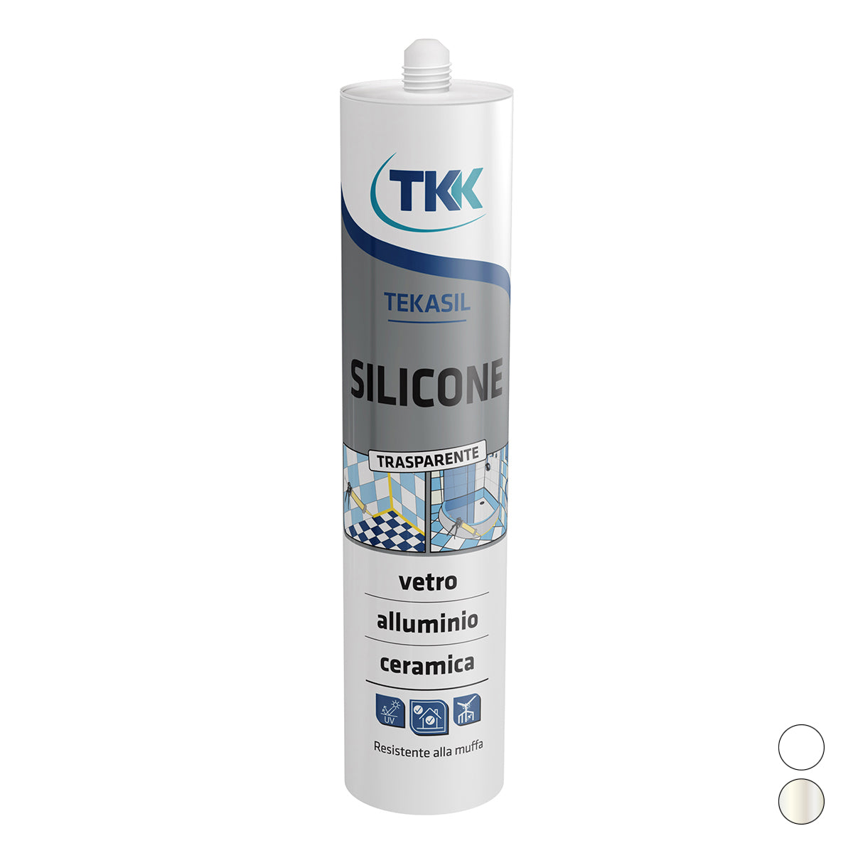 SILICONE ACETICO UNIVERSALE- 280 ml - Trasparente- TKK- pezzi 1