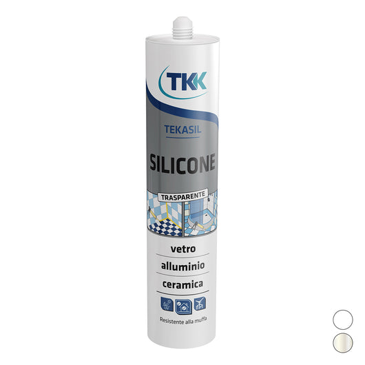 SILICONE ACETICO UNIVERSALE- 280 ml - Trasparente- TKK- pezzi 1