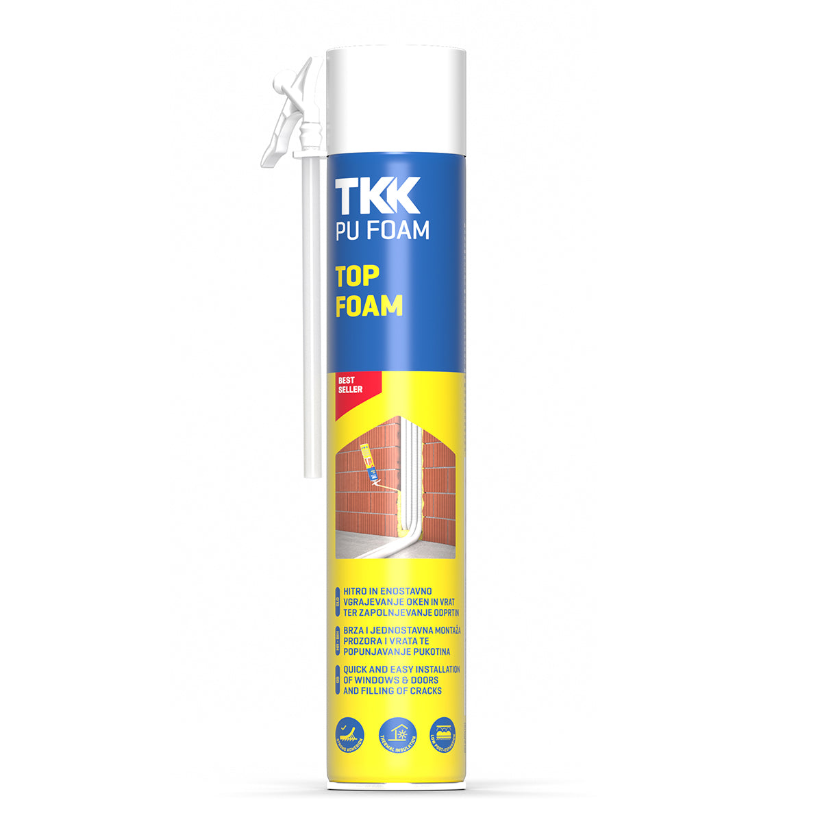 SCHIUMA POLIURETANICA PU FOAM TOP- 750 ml- TKK- pezzi 1