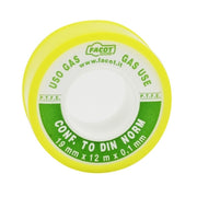 NASTRO P.T.F.E TEFLON DIN USO GAS- H 12 mm x 12 m- FACOT- pezzi 1