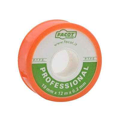NASTRO P.T.F.E TEFLON PROFESSIONAL- H 19 mm x 12 m- FACOT- pezzi 1
