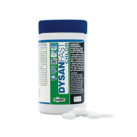 MINIPASTIGLIE DI CLORO ATTIVO DYSANFAST-CLORO- 1 kg past. 3.5 gr- FACOT- pezzi 1