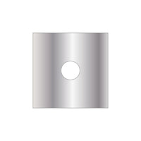 ROSONE INOX QUADRATO 80X80 NASTRO BIOADESIVO- Foro D. 20 mm- DEBOR- pezzi 1