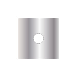 ROSONE INOX QUADRATO 80X80 NASTRO BIOADESIVO- Foro D. 20 mm- DEBOR- pezzi 1