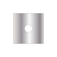 ROSONE INOX QUADRATO 80X80 NASTRO BIOADESIVO- Foro D. 20 mm- DEBOR- pezzi 1