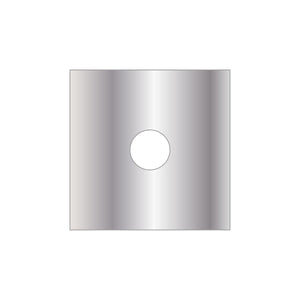 ROSONE INOX QUADRATO 80X80 NASTRO BIOADESIVO- Foro D. 20 mm- DEBOR- pezzi 1