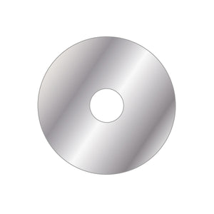 ROSONE INOX TONDO D. 80 CON BIOADESIVO- Foro D. 20 mm- DEBOR- pezzi 1