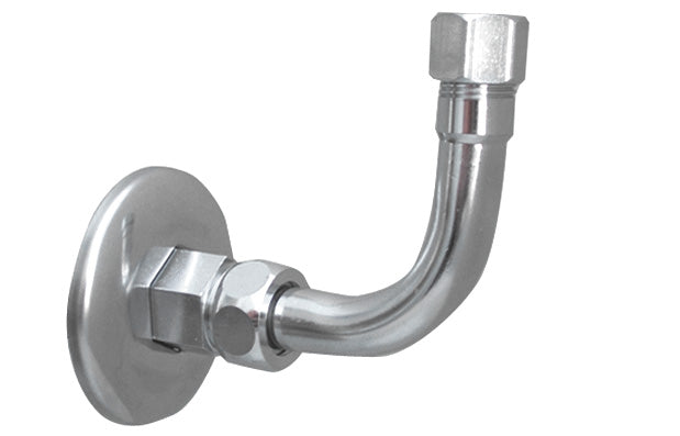 CURVETTA SOTTOLAVABO A 90  ° COMPLETA- 1/2 x 3/8  Diam. 10- DEBOR- pezzi 2