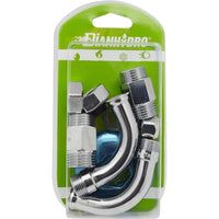 2 PZ CURVETTE SOTTOLAVABO A 90  ° COMPLETA BLISTER- pz. 2 - 1/2 x 3/8 Diam. 10- FAIDF- pezzi 1