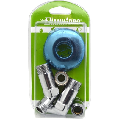 2 PZ SQUADRETTE SOTTOLAVABO ESAGONALI CALOTTA ALTA  A 45  ° BLISTER- pz. 2 - 1/2 x 3/8 Diam. 10- FAIDF- pezzi 1