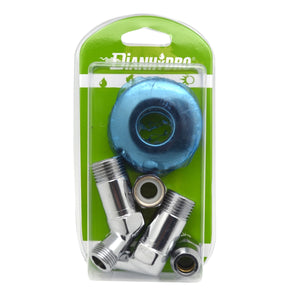 2 PZ SQUADRETTE SOTTOLAVABO ESAGONALI CALOTTA ALTA  A 45  ° BLISTER- pz. 2 - 1/2 x 3/8 Diam. 10- FAIDF- pezzi 1