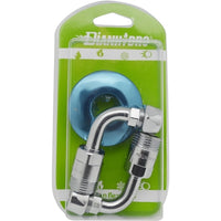 2 PZ CURVETTE SOTTOLAVABO A  90  ° COMPLETE E GIREVOLE BLISTER- pz. 2 - 1/2 x 3/8 Diam. 10- FAIDF- pezzi 1