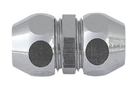 RACCORDO DIRITTO DOPPIO CON DADI CONICI CROMATO- 3/8 x 3/8  Diam. 12- ALBER- pezzi 1