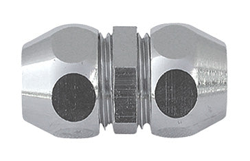 RACCORDO DIRITTO DOPPIO CON DADI CONICI CROMATO- 3/8 x 3/8  Diam. 12- ALBER- pezzi 1